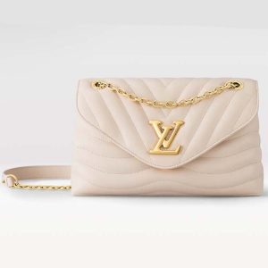 Louis Vuitton LV Women New Wave Chain Bag GM Ivory Quilted Smooth Calf Leather M21796
