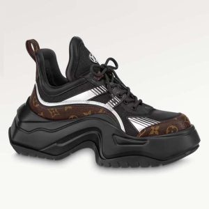 Louis Vuitton Unisex LV Archlight 2.0 Platform Sneaker Black Mix of Materials 5 Cm Heel