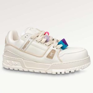 Louis Vuitton Unisex LV Trainer Maxi Sneaker White Mix of Materials Rubber 1AB8RR