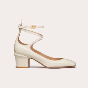 Valentino Women Garavani Tan-Go Patent Leather Pump 60mm-White WS0FW5VNE_I16