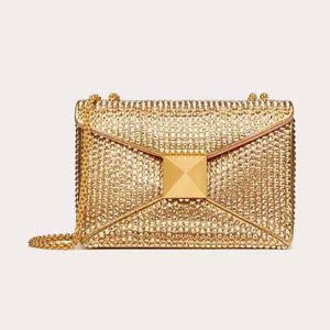 Valentino Women One Stud Embroidered Bag with Chain WB0K21IKJ_YTY