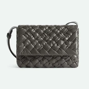 Bottega Veneta Unisex Small Rumple Messenger-Black 787113V4HO11470