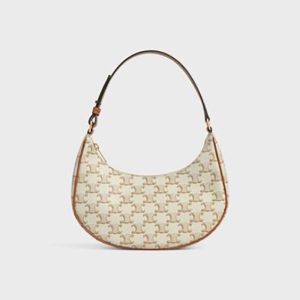 Celine Women Ava Bag in Triomphe Canvas and Calfskin