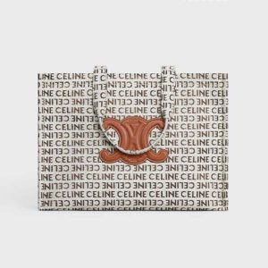 Celine Women Large Cabas Thais in Textile with Celine All-over