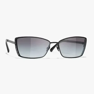 Chanel Unisex Rectangle Sunglasses-Black A71542X01060L2616