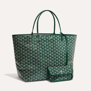 Goyard Women Sac Saint Louis GM in Goyardine Canvas & Chevroches Calfskin-Green