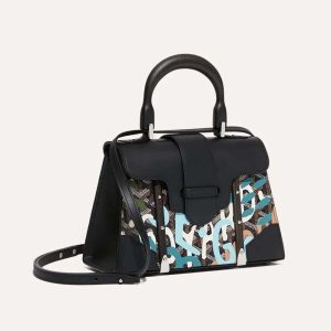 Goyard Women Saïgon Structuré Mini Bag Lettres Camouflage-Blue