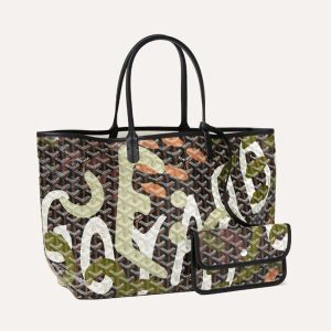 Goyard Women Saint Louis PM Bag Lettres Camouflage-Green