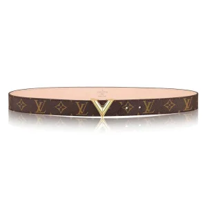 Louis Vuitton LV Unisex V Essential 30mm Belt in Monogram Canvas and Calf Leather