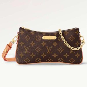 Louis Vuitton Women Liv Pochette Monogram Coated Canvas Natural Cowhide Leather M83008