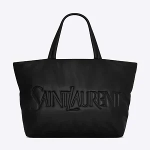 Saint Laurent YSL Unisex Saint Laurent Tote in Nappa Lambskin-Black 756269AACIW1000