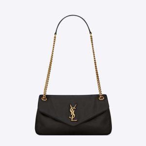 Saint Laurent YSL Women Calypso in Lambskin-Black