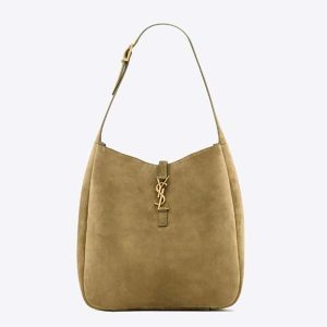Saint Laurent YSL Women Le 5 à 7 Supple Large in Suede-Green