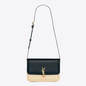 Saint Laurent YSL Women Solferino Medium Satchel in Box Saint Laurent Leather