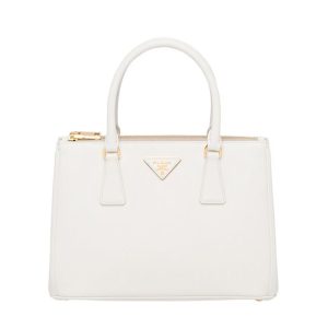 Prada Women Small Saffiano Leather Prada Galleria Bag-White