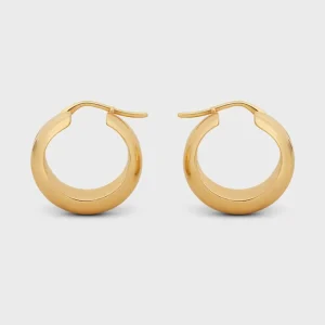 Celine Women Formes Abstraites Hoops in Brass with Gold Finish