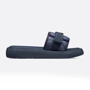 Dior Women Dioriviera Dio(r)evolution Slide in Deep Blue Leather