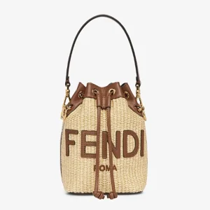 Fendi Women Mon Tresor Natural Raffia Mini Bag 8BS093ANWBF1PLF