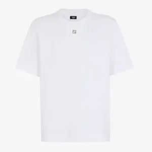 Fendi Men White Cotton T-shirt FY0936ARYYF0QA0