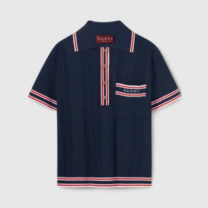 Gucci Women Polo Top with Striped Trim