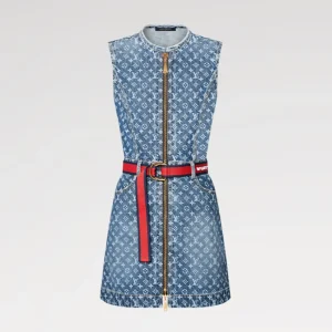 Louis Vuitton LV x AC Monogram Dress in Denim 1AFYSQ