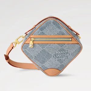 Louis Vuitton Men Chess Messenger Blue Damier Denim N40706