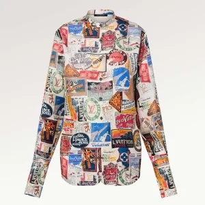 Louis Vuitton Men LV Flight Mode Elysee Palace Silk Shirt Ivory 1AFKYS