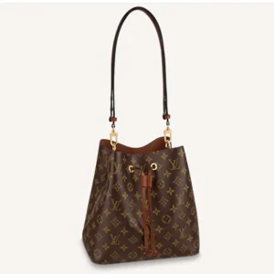 Louis Vuitton Women NéoNoé MM Bucket Bag Caramel Brown Monogram Coated Canva