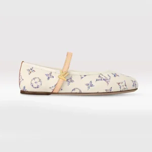 Louis Vuitton Women Romy Flat Ballerina White 1ACSGG