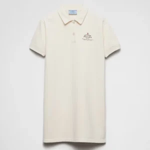 Prada Women Short Fleece Natural Dress in Flared