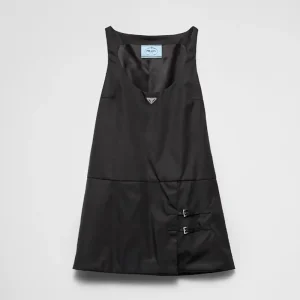 Prada Women Sleeveless Re-Nylon Dress in Black