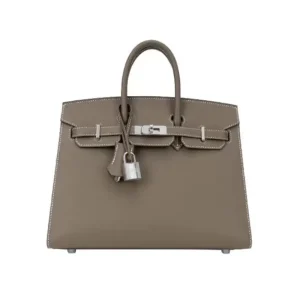 Hermes Women Birkin 30 Bag in Epsom Leather with Gold Hardware-Silver