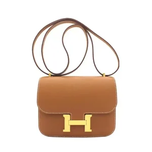 Hermes Women Constance 19 Bag Epsom Leather-Brown/Gold