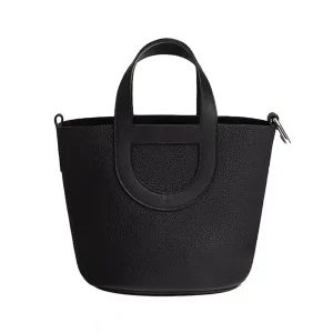 Hermes Women In the Loop 18 Handbag Clemence Leather-Black/Silver