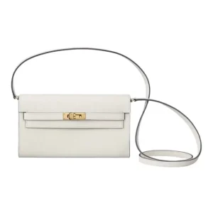 Hermes Women Kelly To Go in Epsom Leather-White/Gold