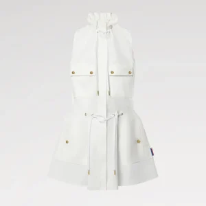 Louis Vuitton Women LV x AC Utility Dress in White 1AFZSM