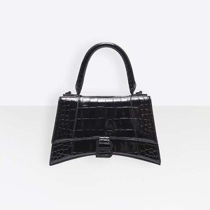 Balenciaga Women Hourglass XS Top Handle Bag-Black