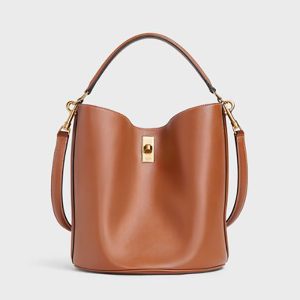Celine Women Bucket 16 Bag in Smooth Calfskin-Brown