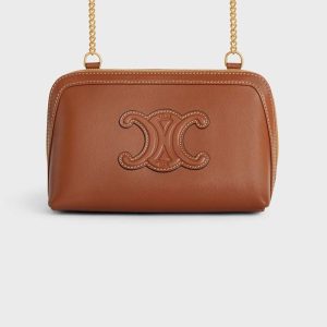 Celine Women Clutch on Chain Cuir Triomphe in Smooth Calfskin