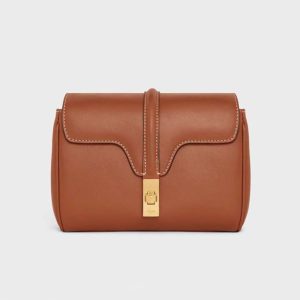 Celine Women Mini Soft 16 in Smooth Calfskin-Brown