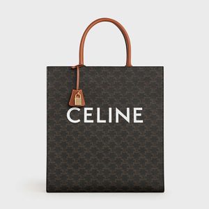 Celine Women Vertical Cabas in Triomphe Canvas