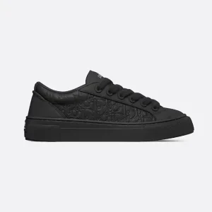 Dior Men B33 Sneaker Black Grained Calfskin and Black Dior Gravity Leather
