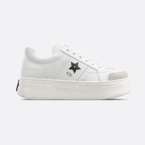 Dior Women Dior Star Platform Sneaker White Calfskin and Suede KCK413CLD_S09W