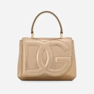 Dolce Gabbana D&G Women DG Logo Bag Top-handle Bag-Gold BB7568AO8558H945