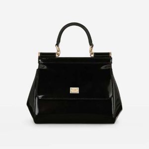 Dolce Gabbana D&G Women Medium Sicily Handbag-Black