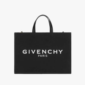 Givenchy Women Medium G Tote Shopping Bag in Canvas-Black