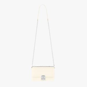 Givenchy Women Small 4G Bag in Box Leather with Chain-White