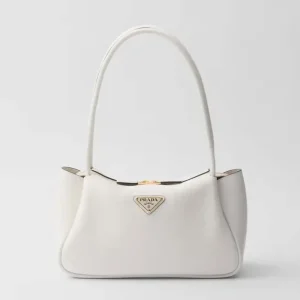 Prada Women Medium Leather Handbag-White 1BA444