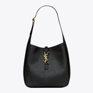 Saint Laurent YSL Women Le 5 à 7 Small Supple in Python-Black 727709EAAWB1000