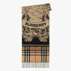 Burberry Unisex Reversible EKD Cashmere Scarf 80737681